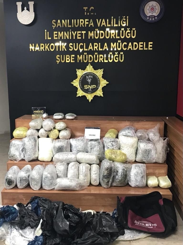 Şanlıurfa’da 48 kilo uyuşturucu ele geçirildi