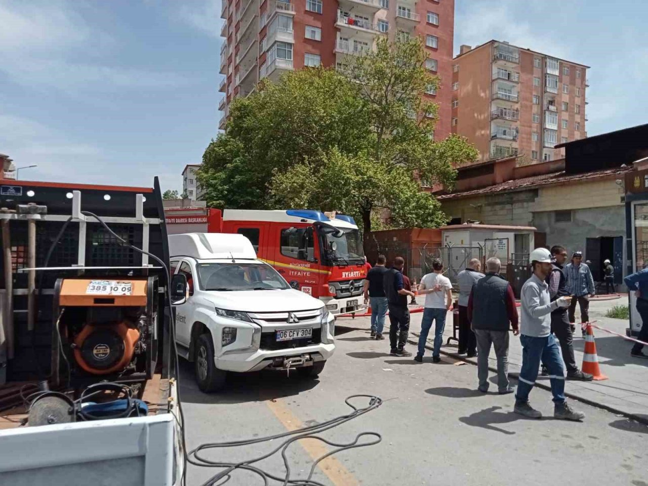 Ankara’da korkutan trafo yangını