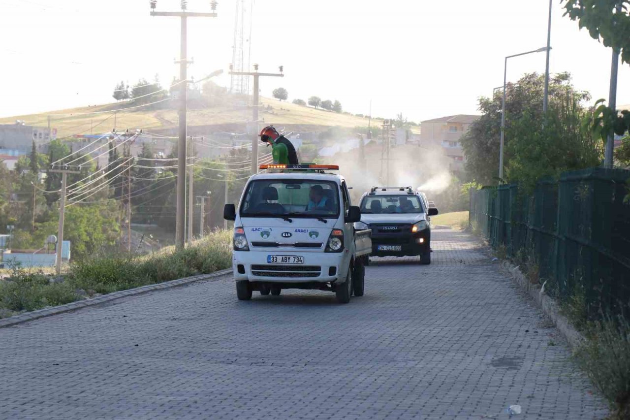 Bozova’da haşereye karşı ilaçlama