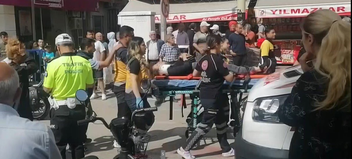 Otomobil elektrikli bisiklete çarptı: 1 yaralı