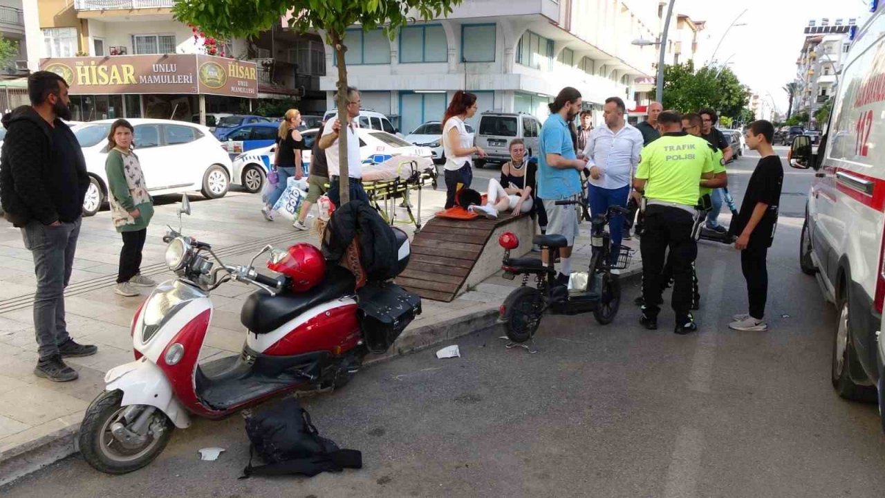 Elektrikli bisikletle kazasında Rus vatandaşı yaralandı