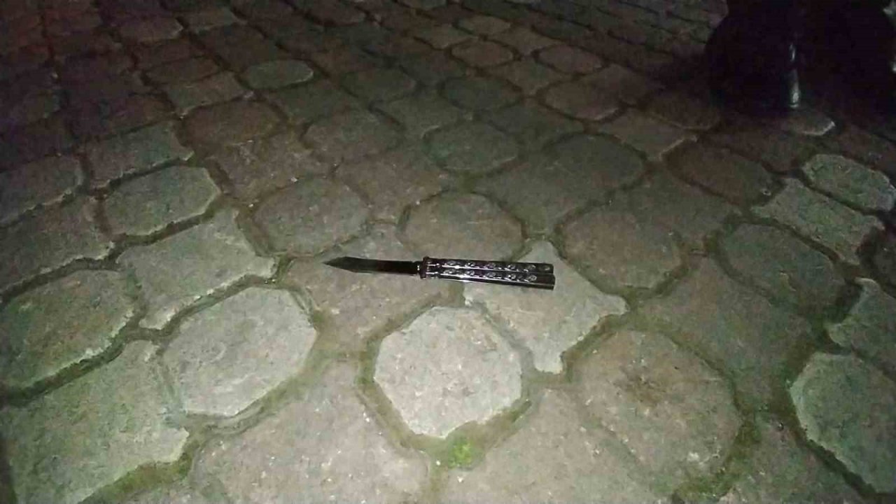 Çorum’da baba-oğlun bıçaklandığı kavga kamerada