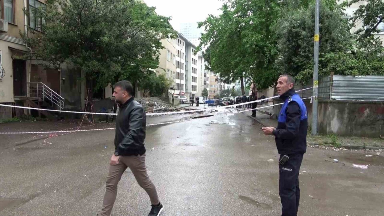 Kartal’da kolonunda çatlak oluşan 7 katlı apartman tahliye edildi