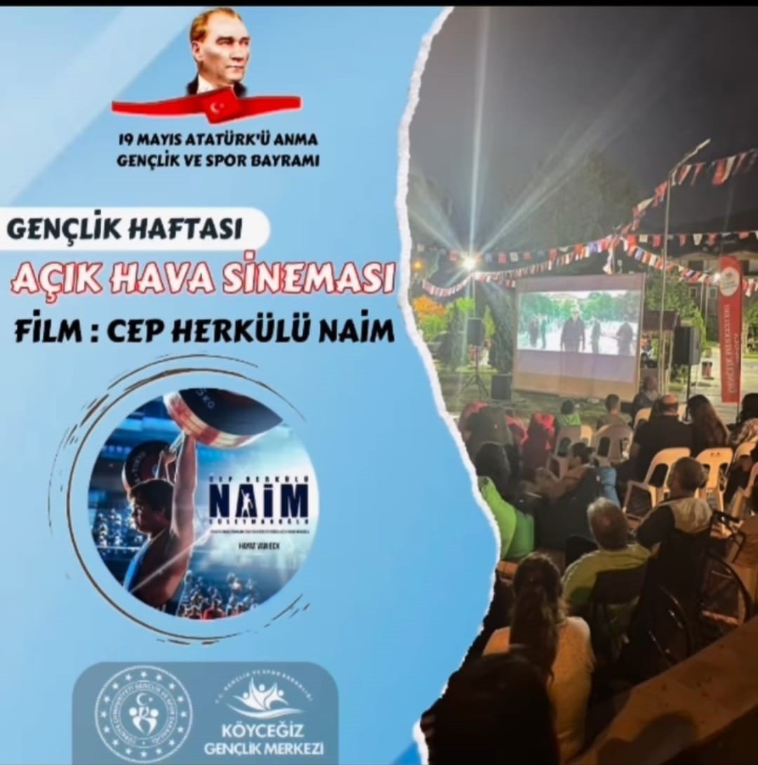 Köyceğiz’de açık havada sinema keyfi