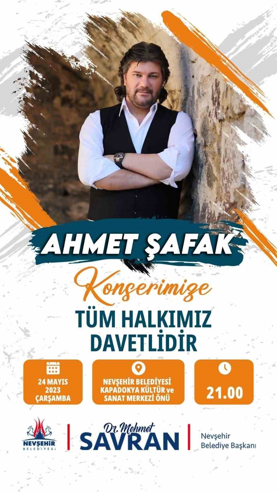 Ahmet Şafak Nevşehirlilerle buluşacak