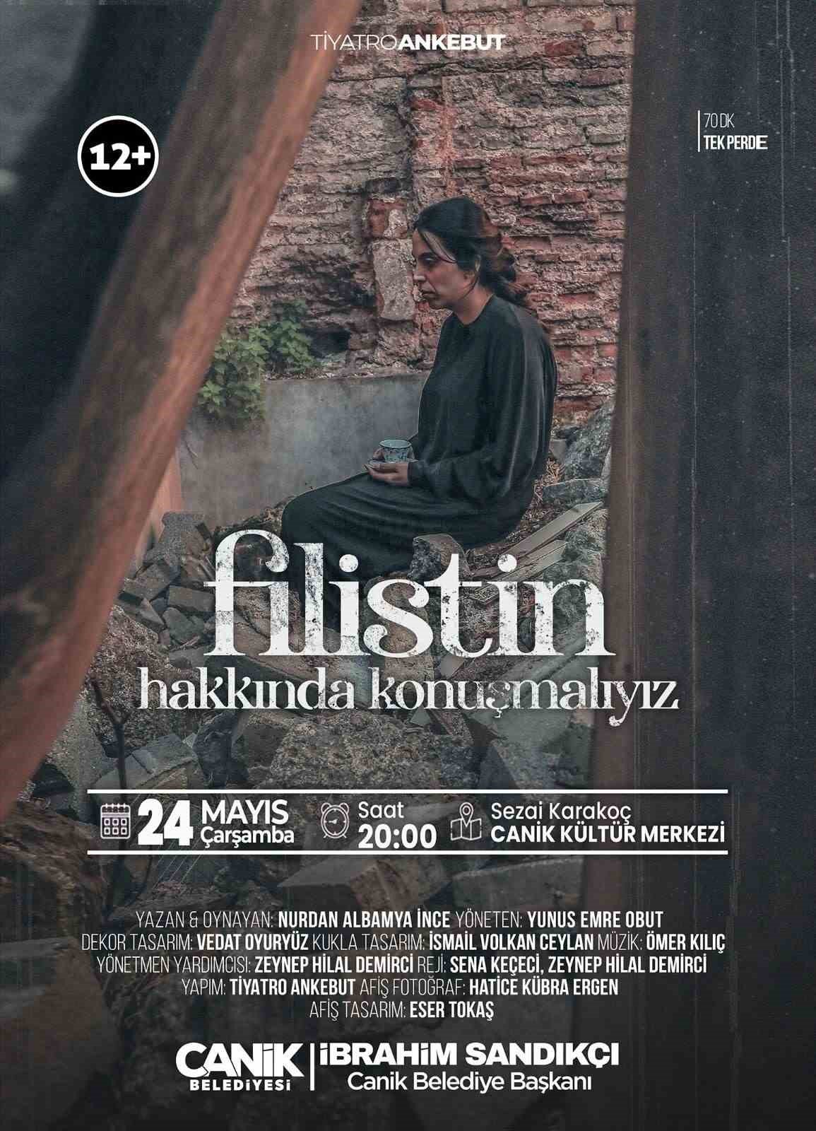 Canik’te ‘Filistin Hakkında Konuşmalıyız’ tiyatrosu