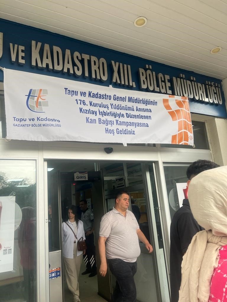 Tapu ve Kadastro personelinden kan bağışı