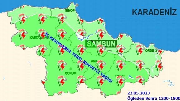 Samsun’da metrekareye 41,6 kilo yağış düştü
