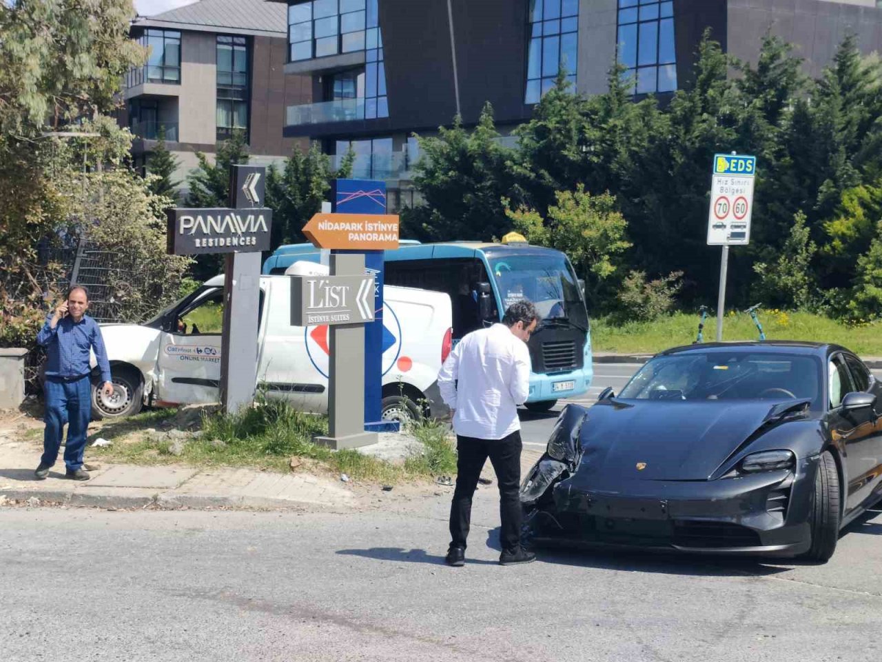 Sarıyer’de 8 milyon TL’lik araç kazaya karıştı: 1 yaralı