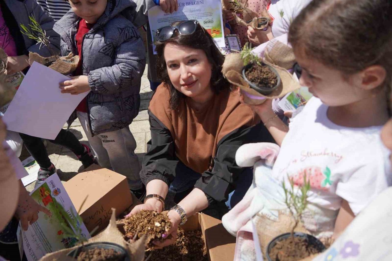 Minik çiftçilerden örnek çalışma