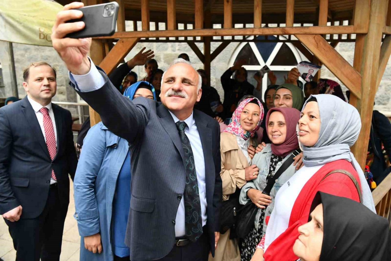 Başkan Zorluoğlu Şalpazarı’nı arşınladı, Cumhurbaşkanı Erdoğan için destek istedi