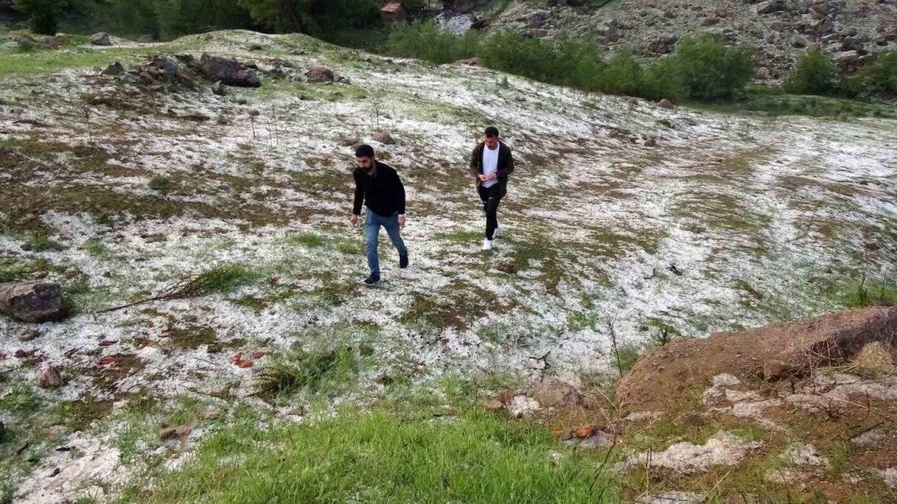 Yozgat’ta dolu tarım arazilerine zarar verdi