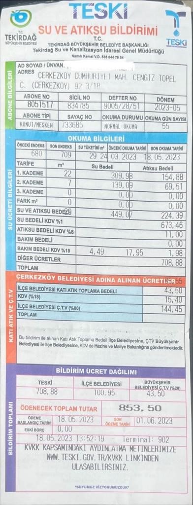 CHP’li Belediye’nin fatura kurnazlığı: Geç okuyup yüksek kademeden fatura düzenliyor