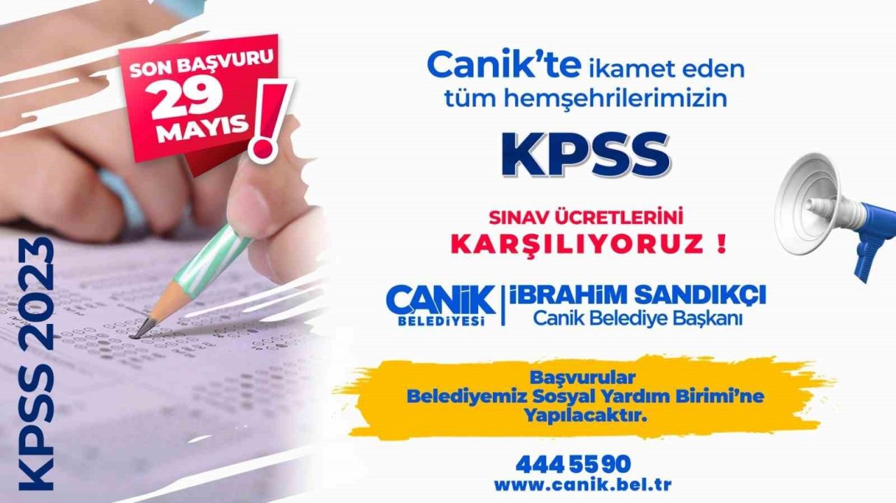 Canik’ten KPSS ücreti desteği