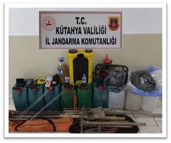 Kütahya’da 3 ayda yapılan 62 operasyonda 107 şüpheli yakalandı