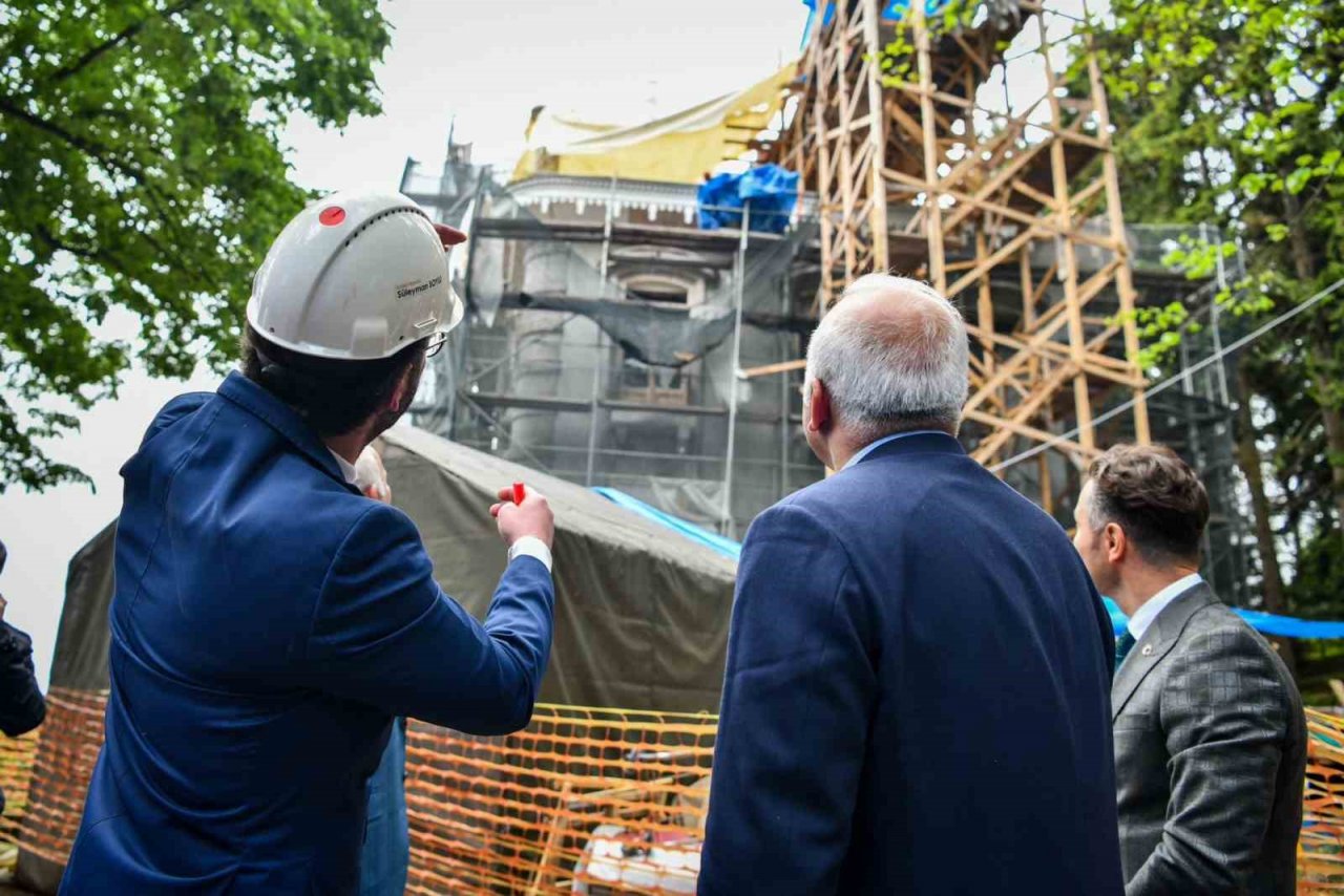 Atatürk Köşkü’nün restorasyon çalışmaları sürüyor