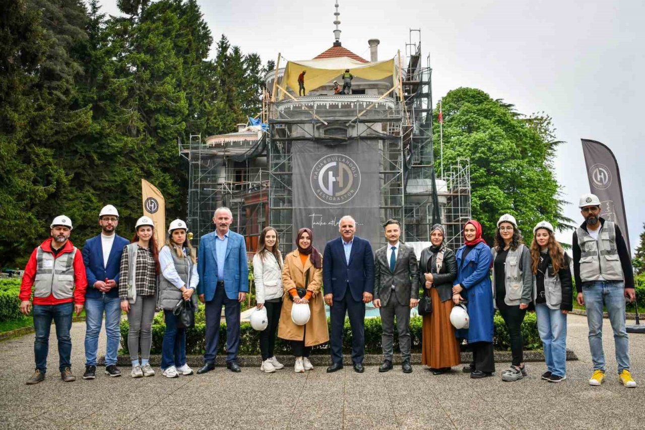 Atatürk Köşkü’nün restorasyon çalışmaları sürüyor
