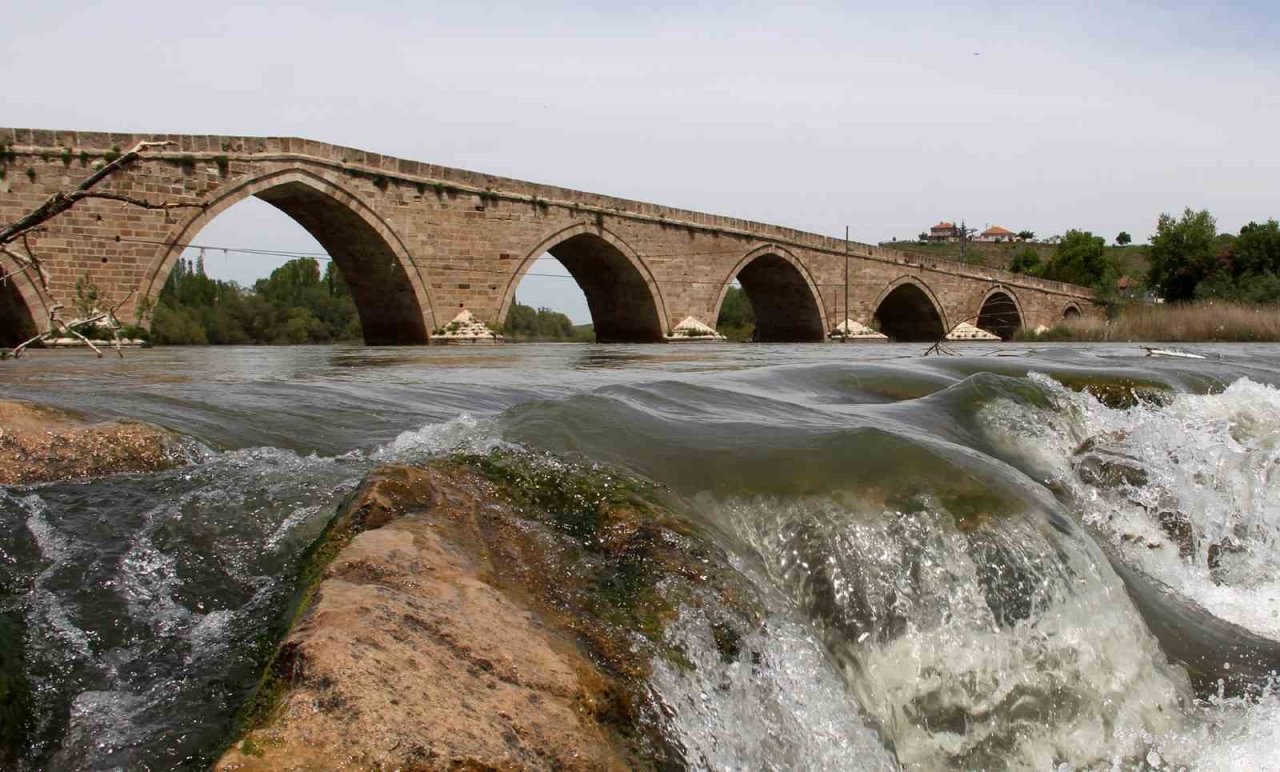 Tarihi köprü adeta kuşlara yuva oldu