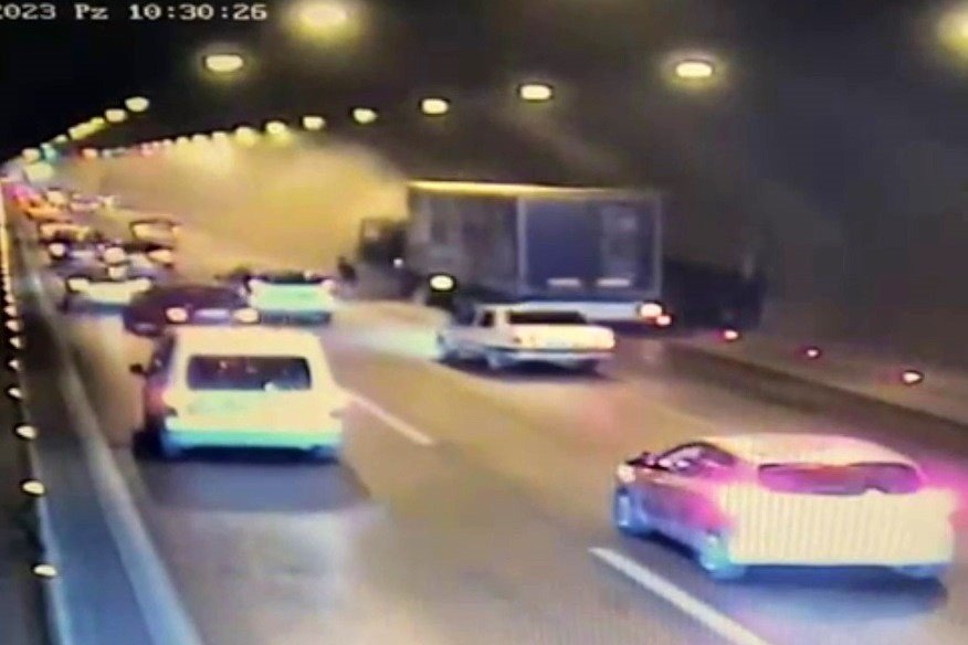 Otoyol tünellerindeki yangın güvenlik kamerasında