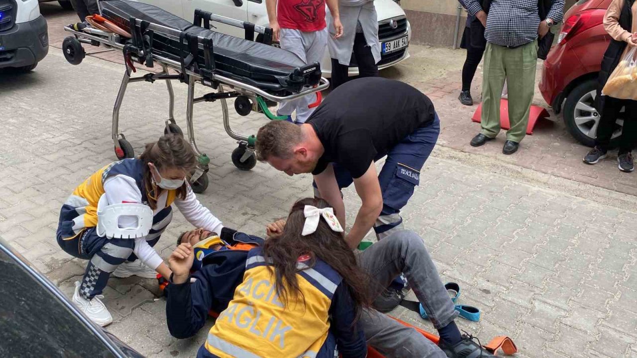 2 kişinin yaralandığı kazada tansiyon yükseldi