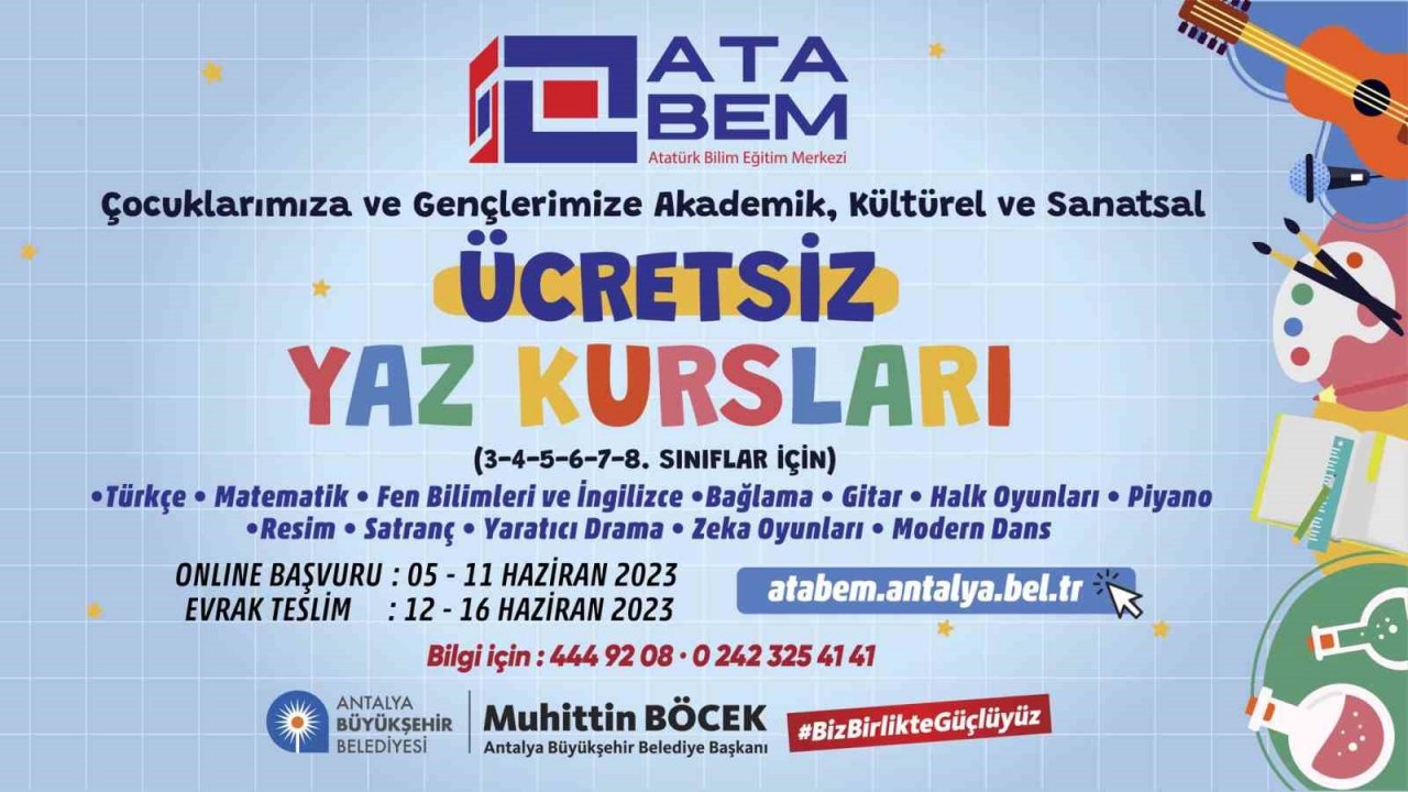 ATABEM yaz kursu kayıtları başlıyor
