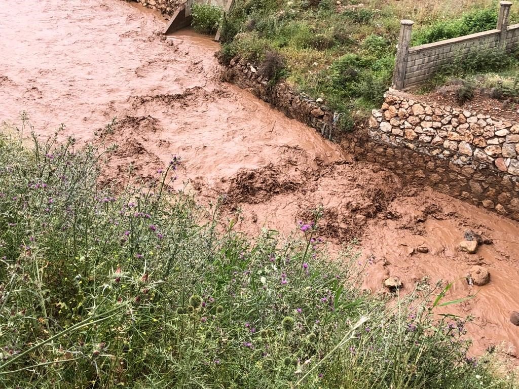 Kozluk’ta sağanak nedeniyle dereler taştı, ağaçlar devrildi