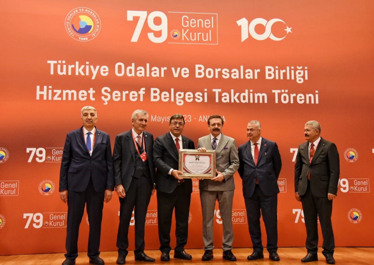 GSO TOBB delegelerine hizmet şeref belgesi verildi