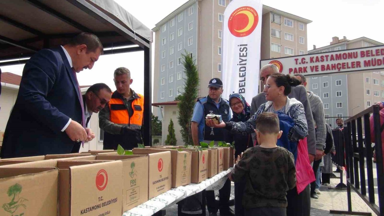 Belediyenin seralarında yetiştirilen 180 bin fide vatandaşlara ücretsiz dağıtıldı