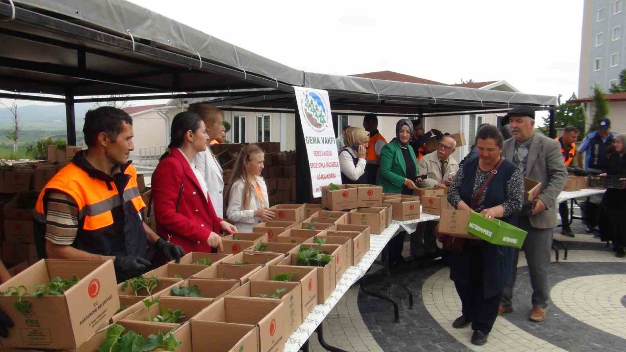 Belediyenin seralarında yetiştirilen 180 bin fide vatandaşlara ücretsiz dağıtıldı