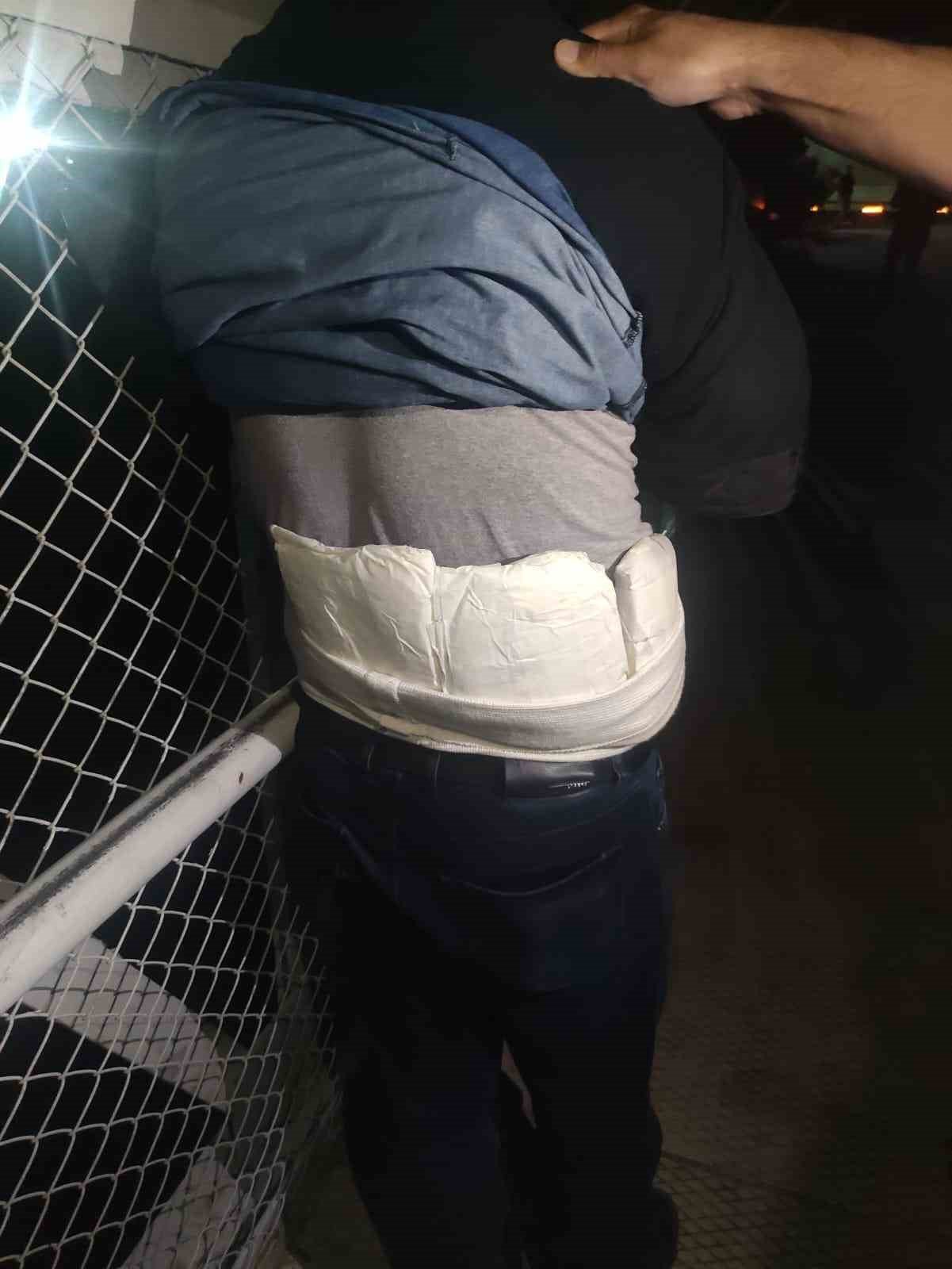 Belindeki korseden uyuşturucu çıktı