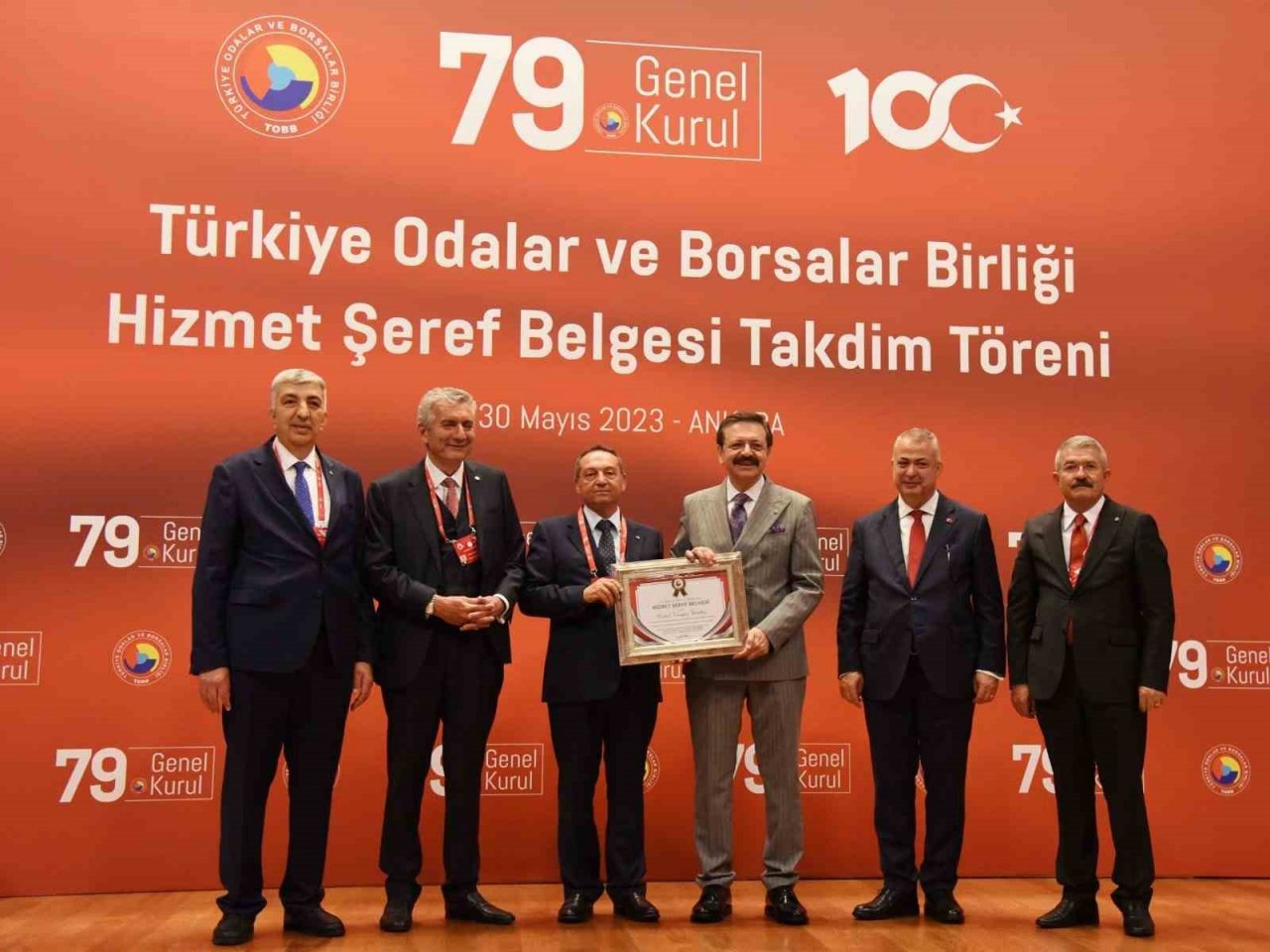 GSO TOBB delegelerine hizmet şeref belgesi verildi