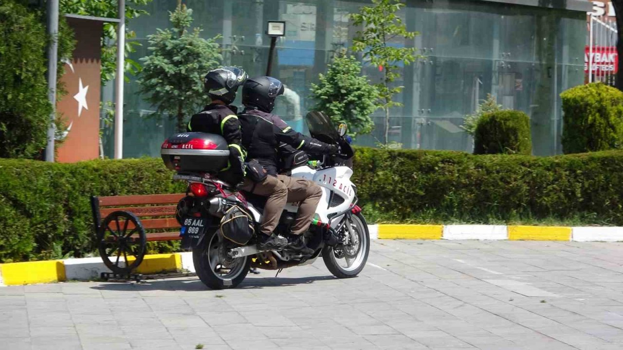 Van’da motosikletli 112 ekipleri göreve hazır