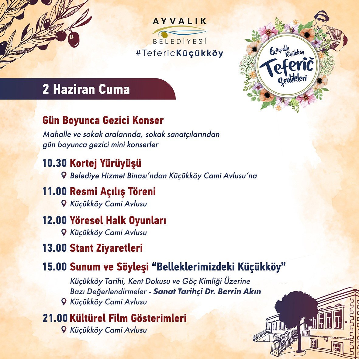 6. Ayvalık Küçükköy Teferic Şenlikleri’nin programı dopdolu