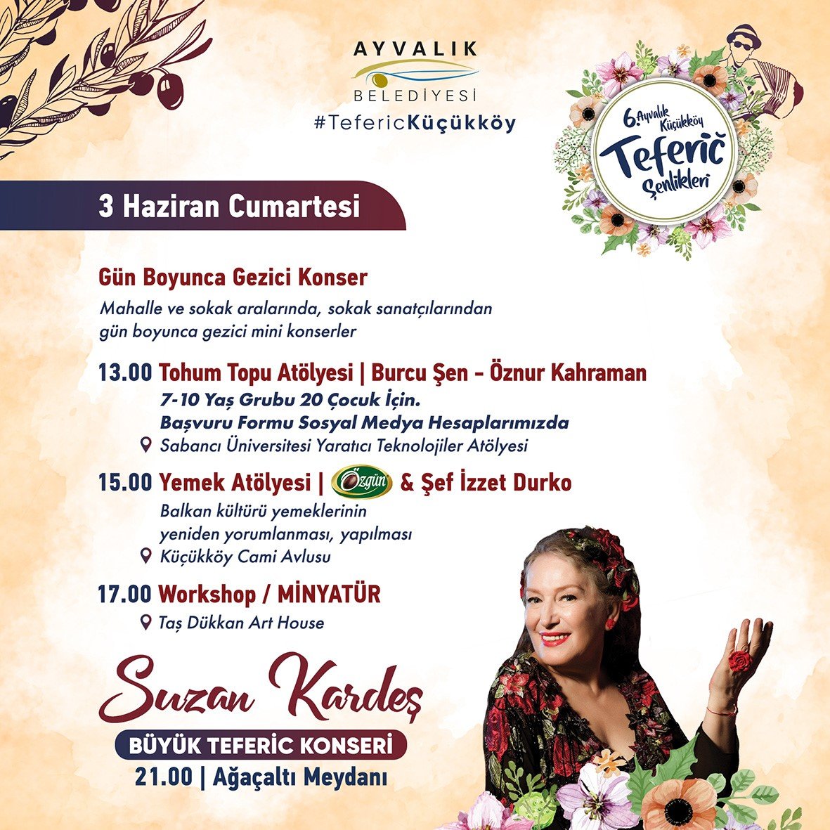 6. Ayvalık Küçükköy Teferic Şenlikleri’nin programı dopdolu