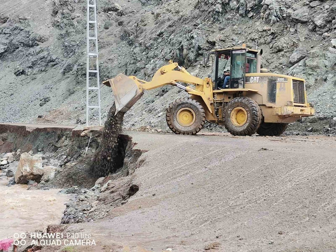 Tekman’da sağanak yağış derelerin taşmasına neden oldu