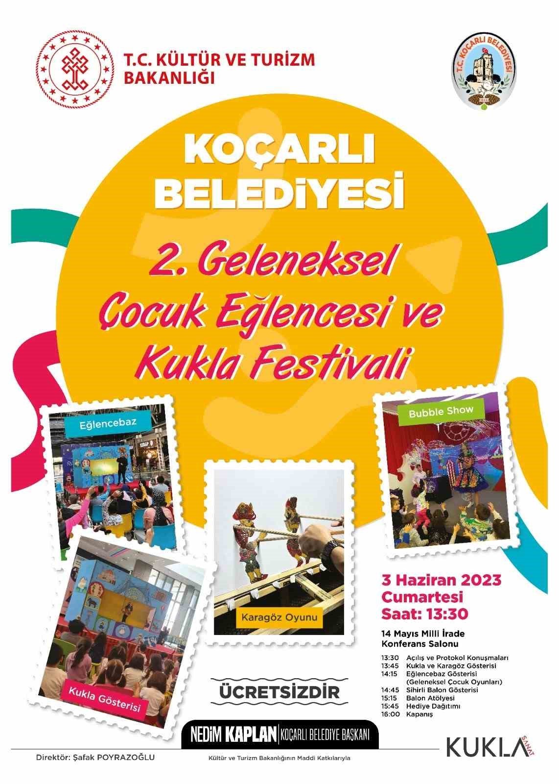 Koçarlı, geleneksel Çocuk Oyunları ve Kukla Festivali ile şenlenecek