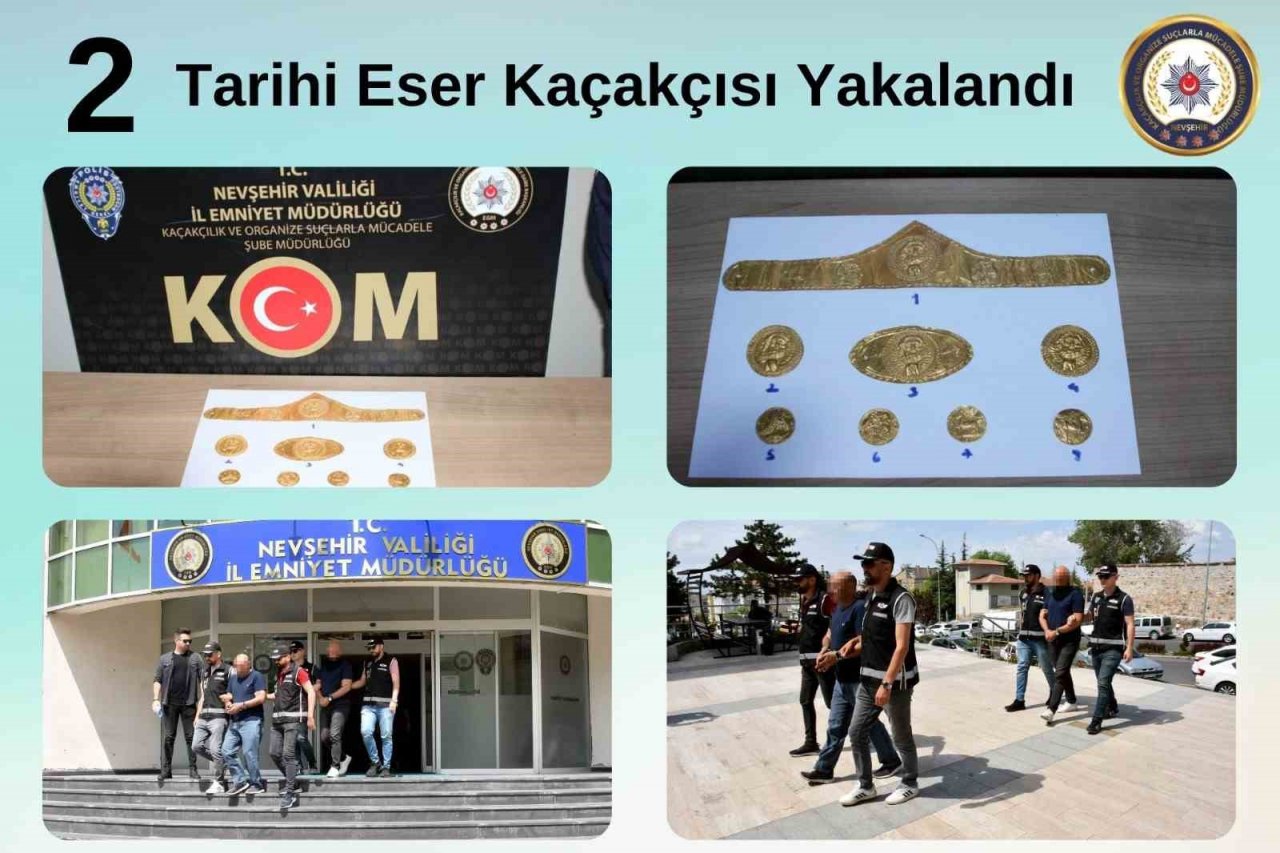 Nevşehir’de Helenistik Dönem’e ait 8 adet tarihi eser ele geçirildi