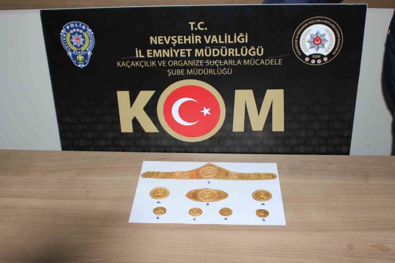 Nevşehir’de Helenistik Dönem’e ait 8 adet tarihi eser ele geçirildi