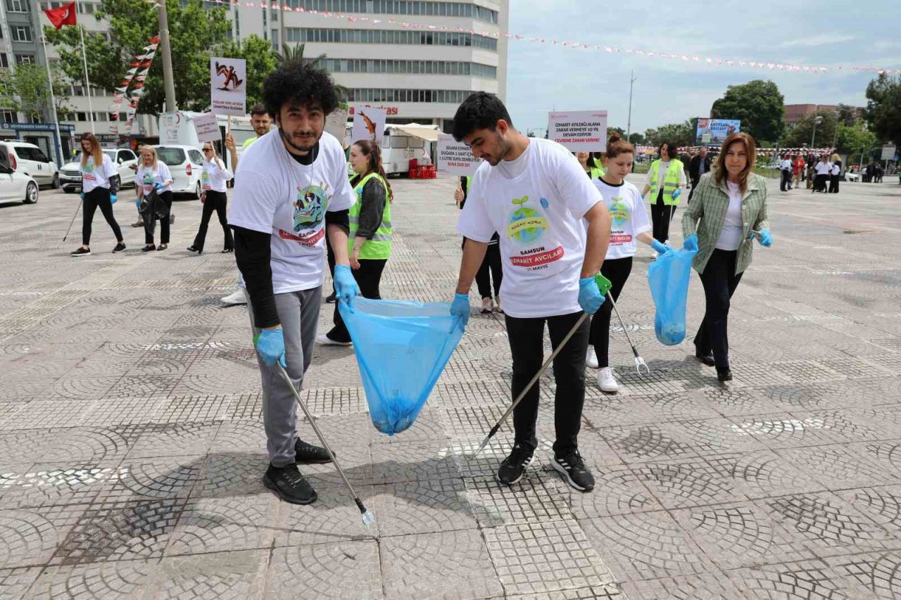 Dünya Tütünsüz Günü’nde ’İzmarit Avcıları’ sokaklarda