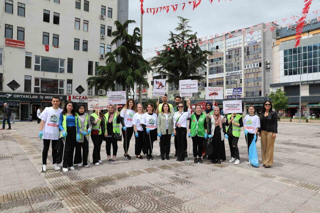 Dünya Tütünsüz Günü’nde ’İzmarit Avcıları’ sokaklarda