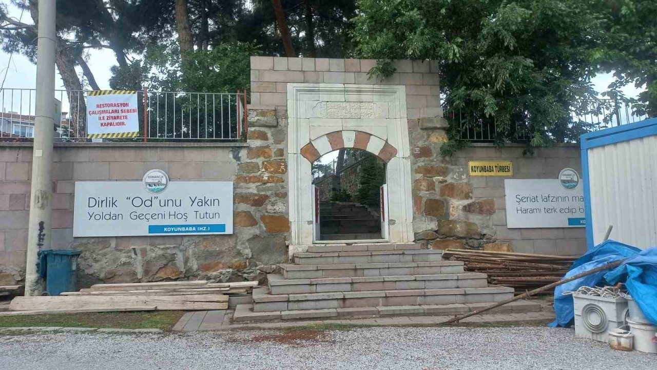 Tarihi Koyunbaba Türbesi’nde restorasyon çalışması başlatıldı