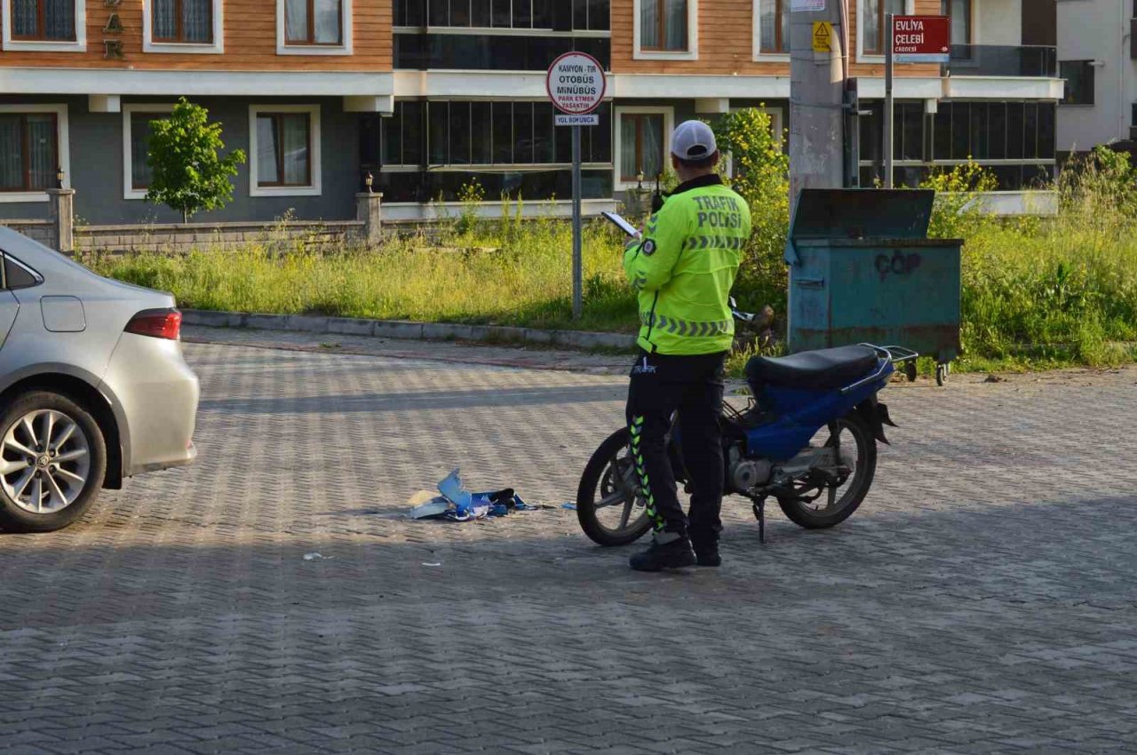 Tavşanlı’da otomobil ile motosiklet çarpıştı: 1 yaralı