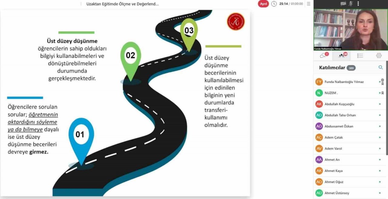 NEVÜ’lü akademisyenlere ‘Uzaktan Eğitimde Ölçme ve Değerlendirme’ semineri verildi