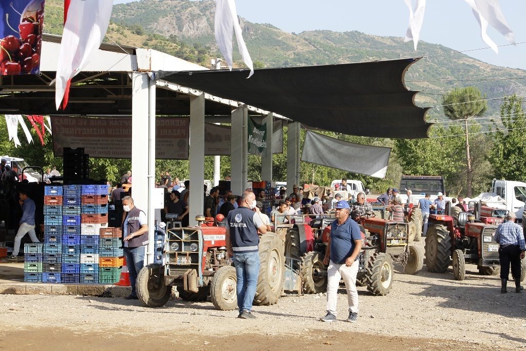 Yaylalarda erik ve kiraz hasadı başladı, Mendegüme ticaret merkezi oldu