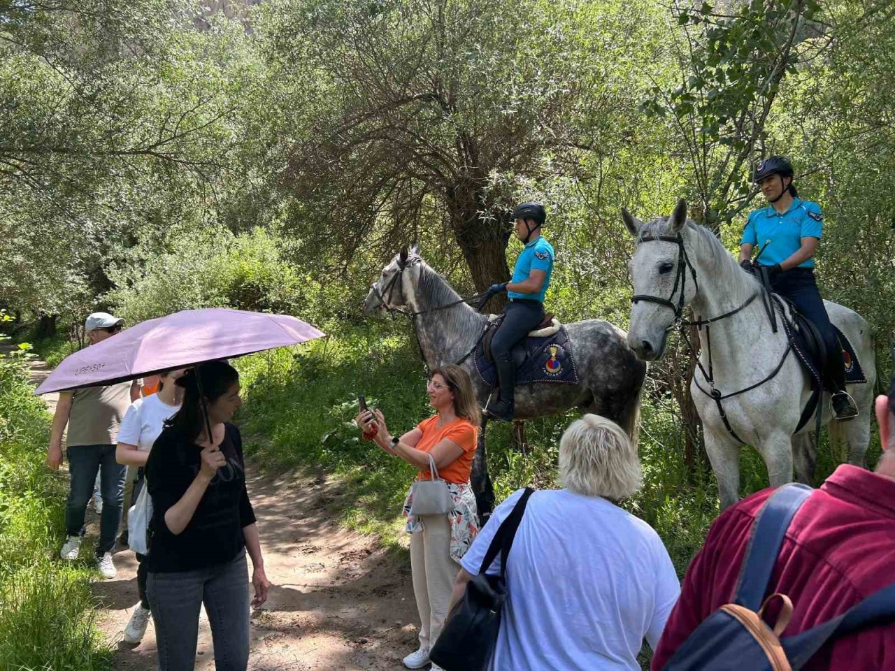 Ihlara Vadisi’nde atlı jandarmalar güvenliği sağlıyor