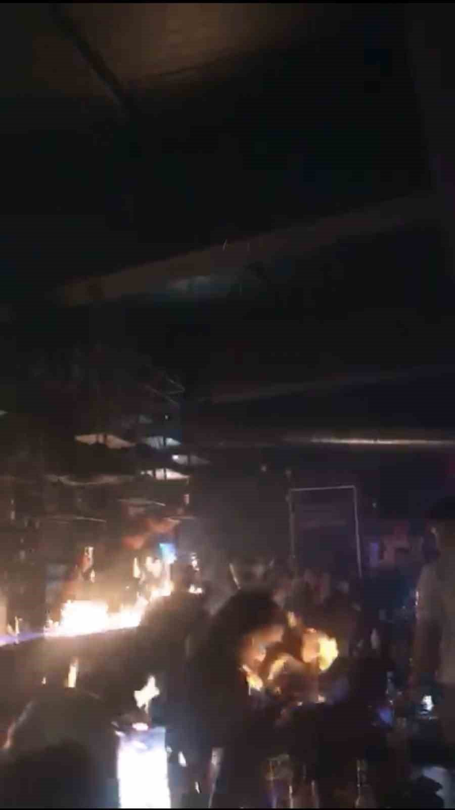 Şişli’de gece kulübünde dehşet anları kamerada: Alev alev yandılar