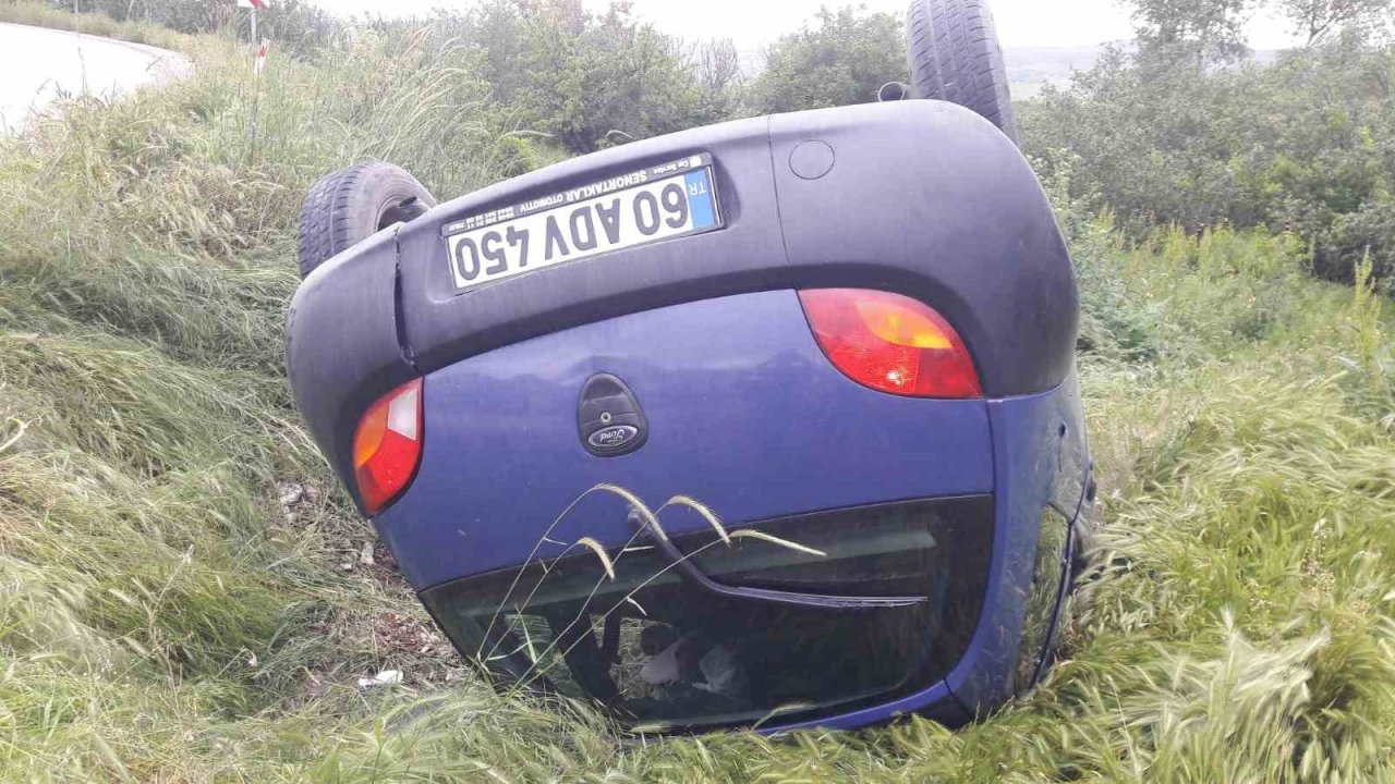 Tokat’ta otomobil takla attı: 3 yaralı