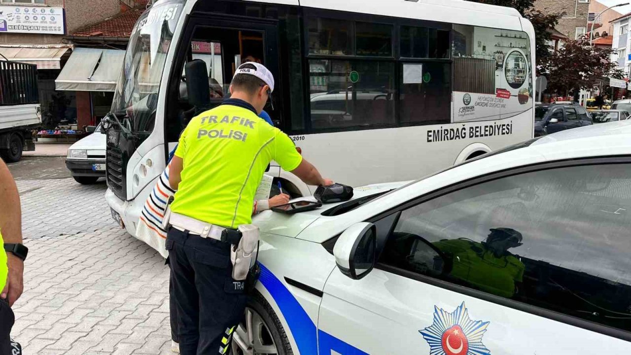 Emirdağ’da sürücülere yönelik polis denetimi