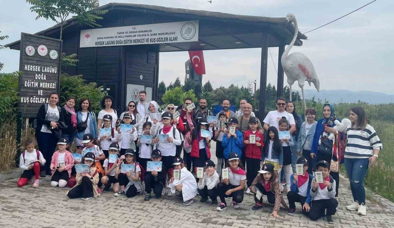 Minik öğrenciler Hersek Lagünü’ne hayran kaldılar