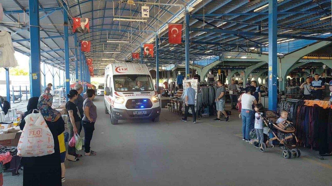 Edirne’de pazarda taşlı sopalı kavga: 2 yaralı